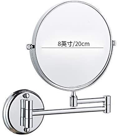 Miroir de maquillage pliant télescopique mural grossissant double face