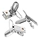 cobee 20 Stück Hosenträger-Clips, Metall Hosenträger Clips Scnullerkettenclips Entenschnabel für Bettlakenverschlüssen Trägern Lätzchen-Clips