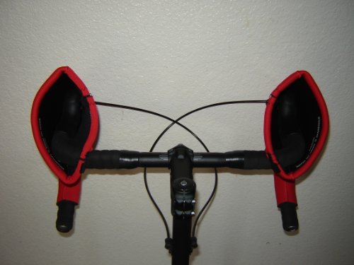 Bar Mitts Cold Weather Road Bicycle Handlebar Mittens fits Shimano Shifters with Externally Routed Shift Cables, Red, Small