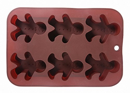 Gingerbread Man Silicone Mold - Moldfun Christmas Party Gingerbread Mold For Chocolates, Soaps, Cake Baking, Ice Cubes, Jello Shots, Muffins, Cookies #TOP2