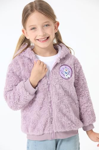 Disney Stitch Minnie Frozen Princess Girls/Boys Fleece Jacket Zipper Sherpa Fuzzy Hoodie Warm Winter Coat Outwear 2-13 Years2
