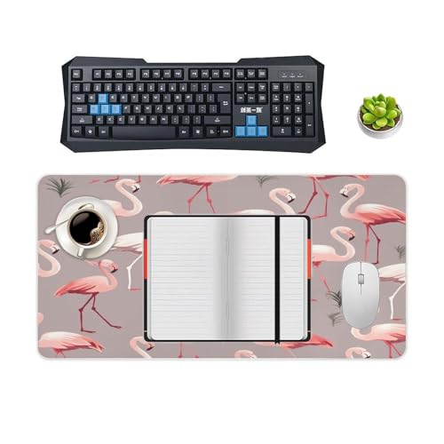 Pad Mouse Grande Rosa Flamenco 30x60 cm Antideslizante miniatura 4