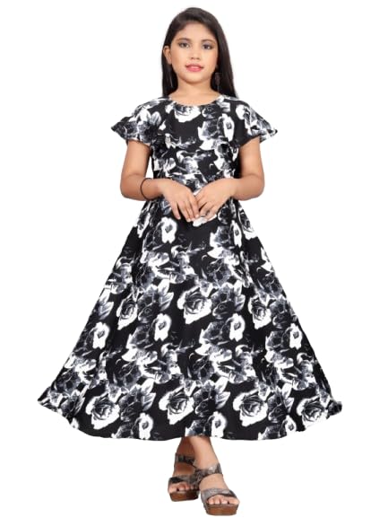 Floral Print Maxi Dress, Turquoise Blue, Ruffle Overlay, Short Sleeve, Ankle Length-image-27