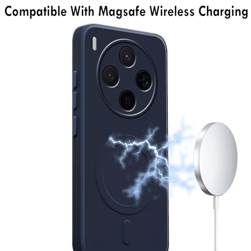 Image of amazon basics Back Cover for Motorola G67 Power 5G Soft Matte Silicone Mag-Safe Design (Mag-Safe Not Support) Camera Protection | Slim Fit Bumper Cover (Blue)