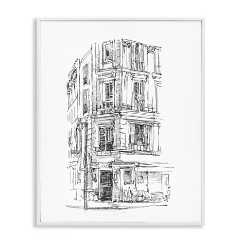 Parisian Boulevard Architecture, 24 x 30 Inch Framed Giclée Print