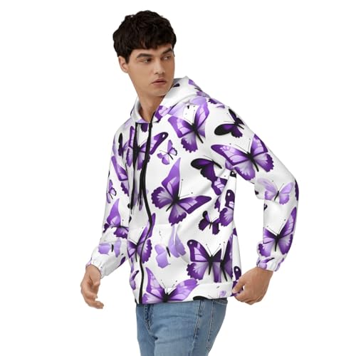 Sweat à capuche fermeture éclair homme veste molleton polyester doux - 4