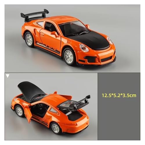 Coche de aleación diecast 1/64 miniatura naranja coleccionable metal 2