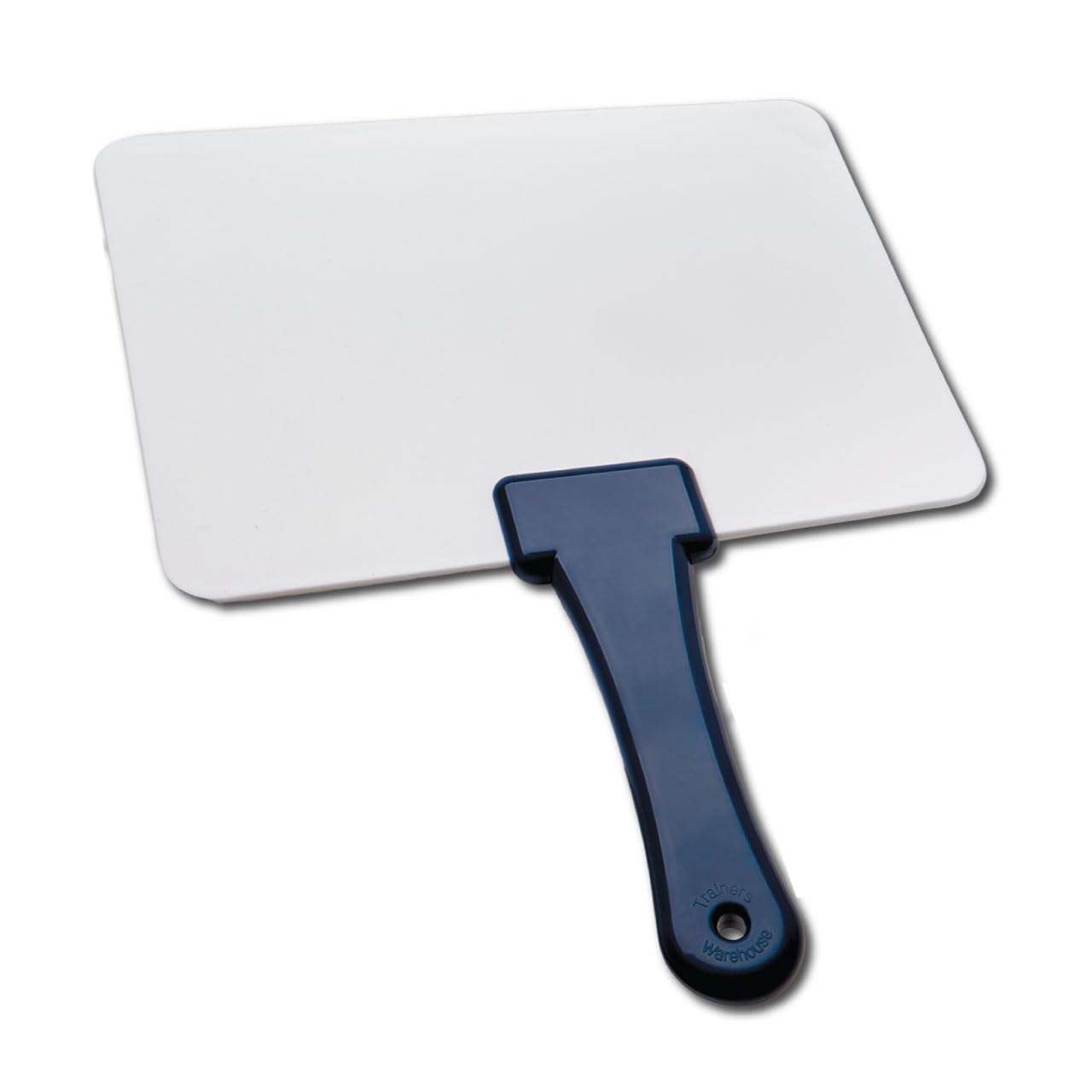 Trainers Warehouse Premium Handheld Whiteboard | Sturdy Double-Sided Dry-Erase Board with Handle | Ideal Teaching Prop for Classrooms & More (6" x 7.75")