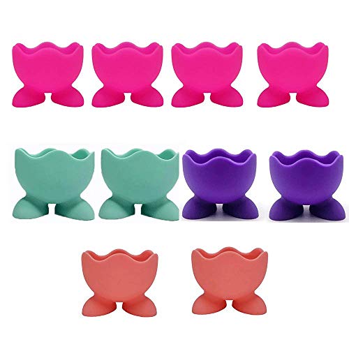 10Pcs Boiled Egg Holder Kitchen Boiled Egg Holder Silicone Egg Cup for Kitchen Boiled Eggs Breakfast [Random Shipments]