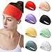 Headbands for Women, Bohemian Style Yoga Elastic Headwraps Head Wrap Hair Band 8 Pack (Style-1 (8-Pack))