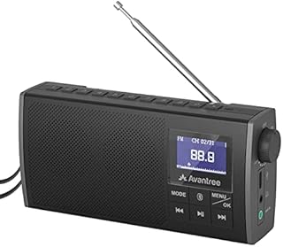 Avantree Soundbyte 860s Portable FM Radio with Bluetooth & SD Card MP3 Player 3-in-1, 6W Wireless Speaker, 8H Rechargeable & Replaceable Battery, Auto Channel Scan & Preset (No AM)