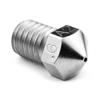 Microswiss Plated A2 Hardened Tool Steel Nozzle RepRap - M6 Thread 1.75mm Filament .6mm