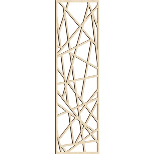 Image of 19 3 /8 inchW x 49 3 /8 inchH x 1 /4 inchT Conway Decorative Fretwork Wood Wall Panels, Birch