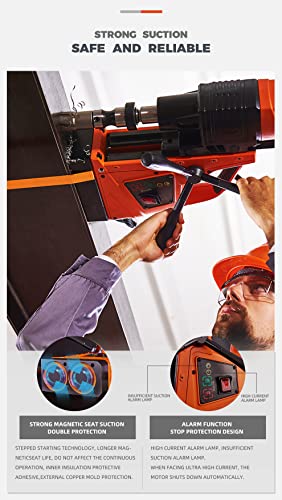 ZAC Magnetische Bohrmaschine, 1100 W, 450 U/min, tragbar, elektrische magnetische Bohrmaschine, 10000 N mit 35 mm… – Bild 8