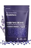 FEMIROWAX Wax Beads, 1lb Hard Wax Beans for Hair Removal Sensitive Skin with Lavender Formula Waxing Beads for Full Body Brazilian Bikini Face Eyebrow at Home Wax Refill for Women Men