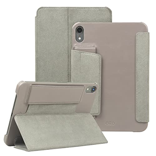 Étui Alto pour iPad Mini gris ciment avec rabat protecteur et fonction support intégrée