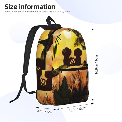 Mochila escolar ligera con estampado de mono EdWal para el día a día 4