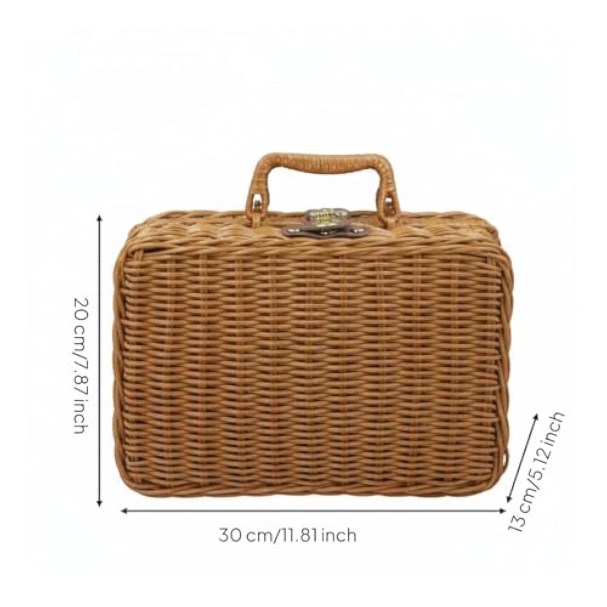 Handmade Rattan Suitcase Wicker Box for Gift Giving
