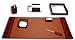 Dacasso Leather Desk Set, 7-Piece, Mocha (D3004)