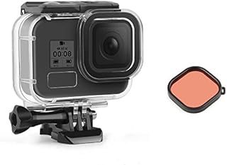 SHOOT Waterproof Housing Case for GoPro Hero 8,Waterproof up to 45M(147ft),with Red filter