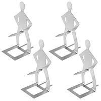 Lyreh 4stk Lustiger BBQ Hotdog Halter, Wurstbräter Ständer in Männerform aus Edelstahl Tragbares Neuartiges Grillzubehör für Camping Picknick im Freien und Küche