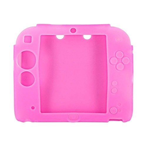 OSTENT Custodia morbida in silicone con protezione completa Custodia in gel compatibile con console Nintendo 2DS - colore rosa