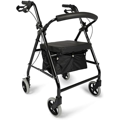 Dunimed Lightweight Adjustable Rollator with Basket Cover