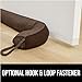 GORILLA GRIP Door Draft Stopper for Bottom of Doors, Sweep Weather Stripping Seal Noise, Cold Air Blocker, Soundproofing, Warmth Sealer, Easy Install Gap Filler, Home Essentials, 32 Inch, Brown