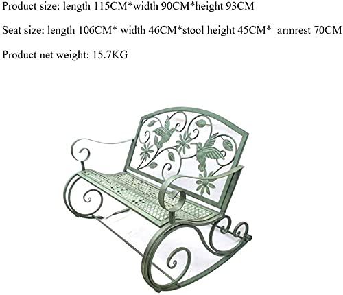 Banco de pátio para banco ao ar livre, móveis para varanda dianteira, cadeira de balanço antiga de 1