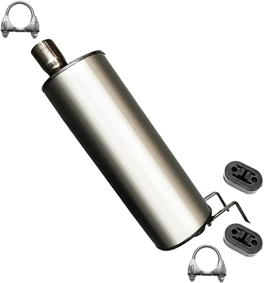 Exhaust Muffler Compatible for 2006-2008 Dodge RAM 1500 3.7L & 4.7L | Stainless Steel | Northeastern Exhaust | Free Clamps and Hangers Included | Direct-Fit Replacement