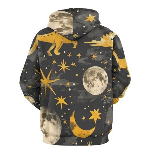 Sweatshirt Pullover Lune étoilée Dinosaure contre le froid avec style