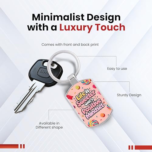 Image of Premium Printed Metal Keychain for Men & Women | High-Definition Artwork Print | Durable Key Ring for Car, Bike, Home & Office Keys | Stylish Decorative Key Holder Gift