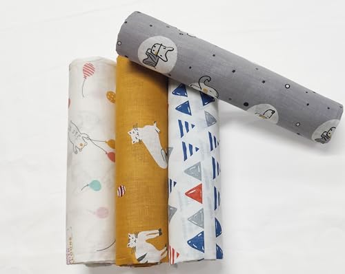 Image of Trance Home Linen Super Ultra Soft 100% Cotton Malmal Baby Swaddle Cloth | Baby Wrap for New Born Babies | Skin Friendly Soft Baby Towel |New Born Swaddles-(100x100 Cm, Circus Print,Pack of 4