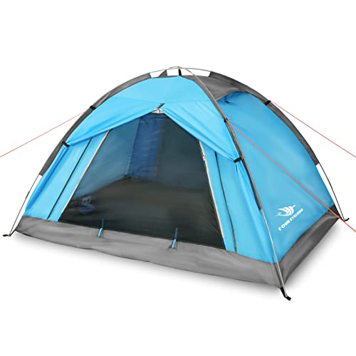 Arctic Lemmings 2 Person Camping Tent, Waterproof Family Tent for Hiking Backpacking, 7.2×5×4 Feet Lightweight Outdoor Tent (Blue)