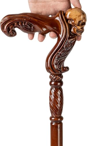 Elegante bastón de madera tallada con animales para mayor comodidad y apoyo, regalo asequible para hombres y mujeres