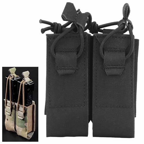 Sac de chargeur double tactique noir pour tir sportif et chasse