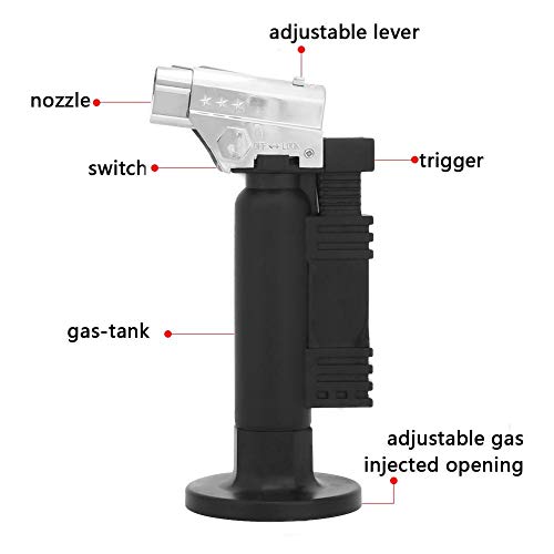 Gasbrenner, Küchenbrenner Flambierbrenner, 6,3 Zoll Zündung Löten Schweißer 1300 ℃ / 2500 ℉ flambierbrenner küche… – Bild 4