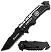 Couteau tete de mort punisher Licence Marines US pliant de poche brise vitres coupe ceinture