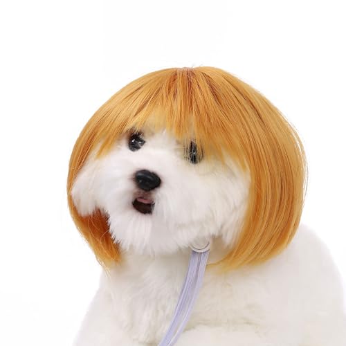 Gnbzxce Dog Cospaly Wigs Pet Hairpiece Wigs Gift for Party Supplies for Head Ornaments Cats Wigs