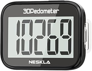 3D Pedometer for Walking, Simple Step Counter for Walking with Large Digital Display, Step Tracker with Removable Clip Lanyard, Accurately Track Steps for Men Women Kids Adults Seniors