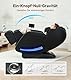 Real Relax massagesessel ganzkörpermassage mit wärmefunktion, Zero Gravity 3D-Robotische Hände SL Track Shiatsu-massagestuhl Liegefunktion und Rückenheizung, Body Scan, Bluetooth, Fußrolle, Schwarz