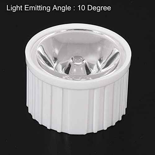 Image of PATIKIL 20mm LED Lens 10 Degree with Plastic Holder, 20 Set Acrylic Optical Lenses for 1W 3W High Power LED Light, White /Transparent