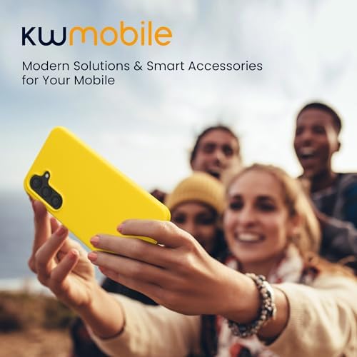 kwmobile Case Compatible with Samsung Galaxy S25 FE Case - TPU Silicone Phone Cover with Soft Finish - Radiant Yellow — view 6