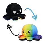 Pulpo Emocional: Este pulpo reversible es reversible y puede expresar emociones. Una sonrisa y ojos grandes demuestran que eres feliz. Cuando recurre a pulpo peluche,está demostrando a sus amigos,colegas,familiares y socios que está de mal humor