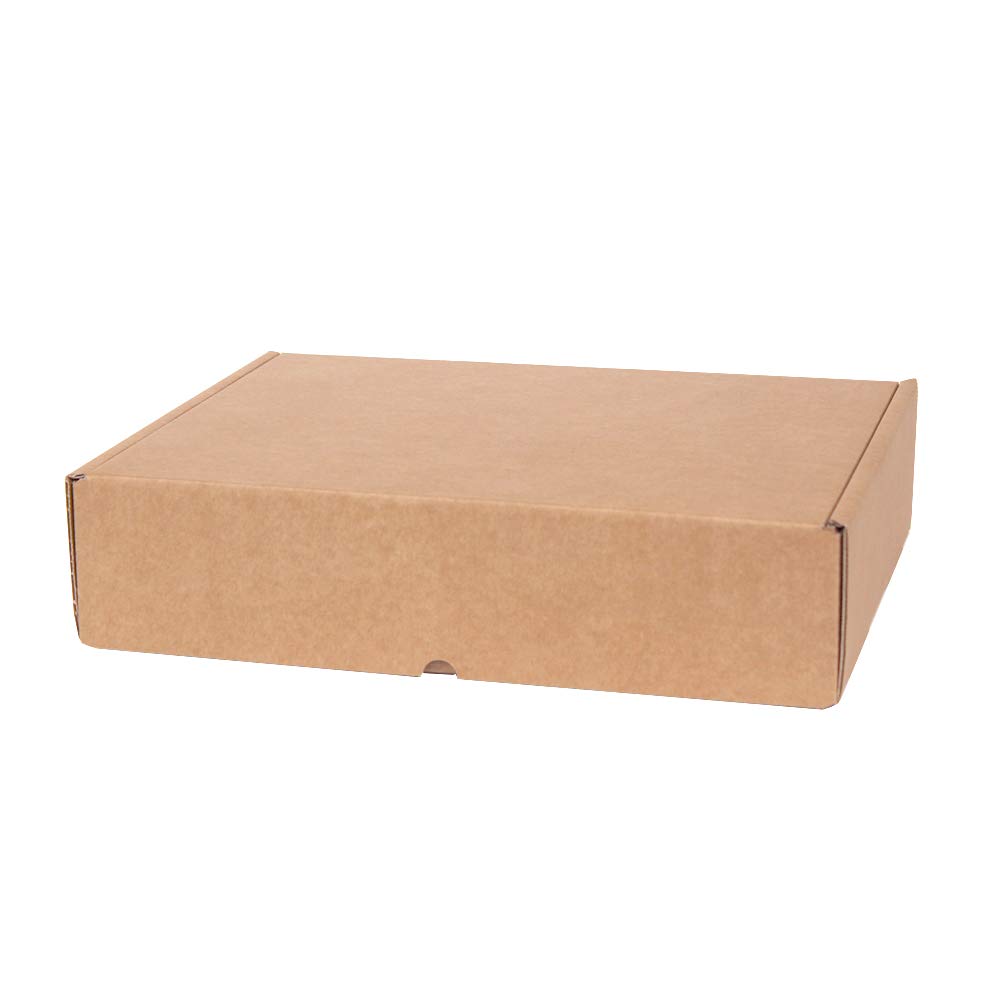 Lot de 20 boîtes en carton kraft auto-montables avec couvercle – Double paroi, résistantes pour expéditions, e-commerce et services de messagerie avec des mesure 42x30x10 cm