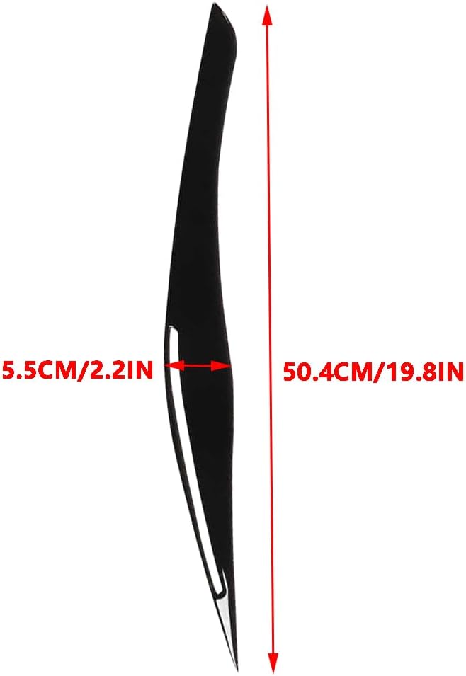 Front Headlight Eyelids Trim Pair, Headlight Eyelids Headlamp Eyebrows Strip Trim Cover, Compatible with BMW 3 Series E90 E92 E93 2009-2012, Carbon Fiber