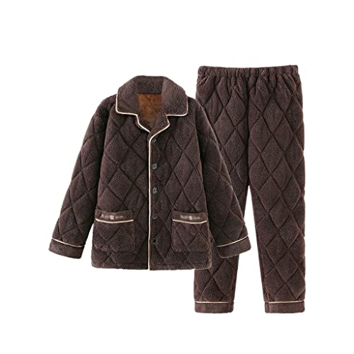 Pyjama épais d'hiver hommes résout l'inconfort du froid en coton velours