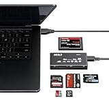Compatibilité multi-cartes étendue: Lecteur de carte mémoire USB 2.0 6 en 1 prenant en charge CF, TF, SD, SDHC, MS et MiniSD. Permet d’accéder facilement à plusieurs formats de cartes mémoire avec un seul appareil.