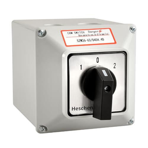Interrupteur de came 63A Heschen avec boîtier extérieur étanche pour coupure 660V