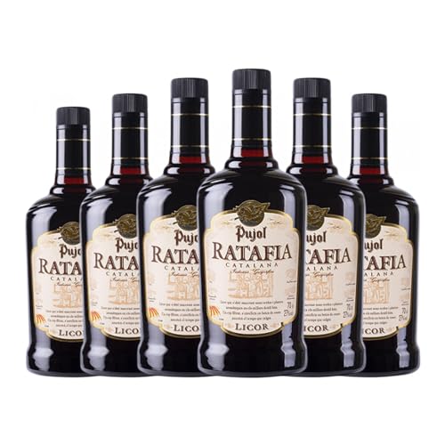 Licores Pujol Ratafia 70 cl (Caja de 6 Botellas de 70 cl)